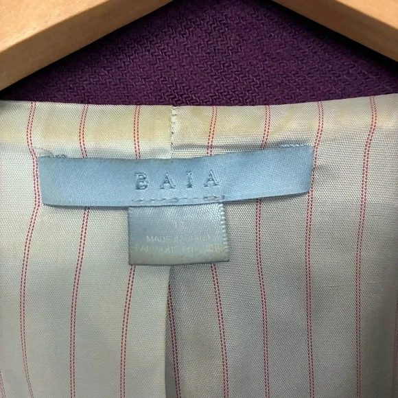 Vintage Baia wool blend Purple Women's Blazer. Size 10. Gorgeous piece! - Picture 11 of 13